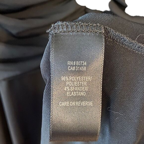 Max and Cleo NWT Sz 6 Little Black Dress Front Ruching Sleeveless Swing Skirt - Picture 7 of 8